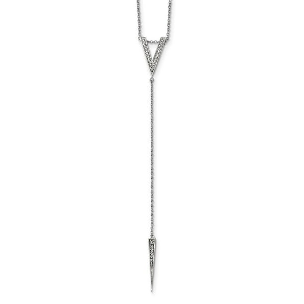 Mia Diamonds 925 Sterling Silver Byzantine Chain Necklace with Rhodium Plating Mia Diamonds 925 Sterling Silver Byzantine Chain Necklace with Rhodium Plating